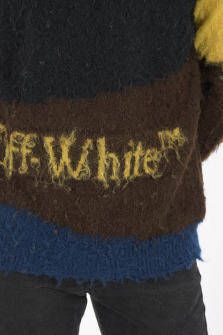 punked crew-neck sweater
