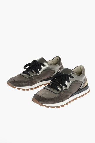 Lace Up Suede Sneakers with Padded Inserts
