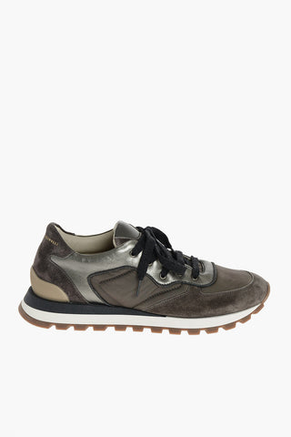 Lace Up Suede Sneakers with Padded Inserts