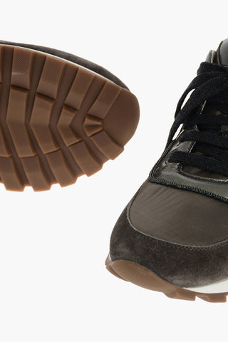 Lace Up Suede Sneakers with Padded Inserts