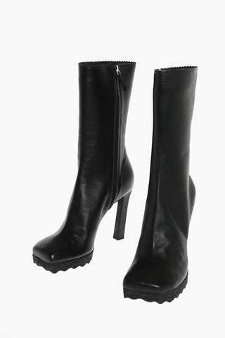 Platform SPONGE Boots with Zip and Rubber Sole