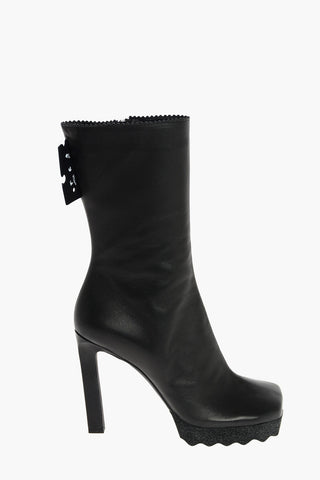 Platform SPONGE Boots with Zip and Rubber Sole