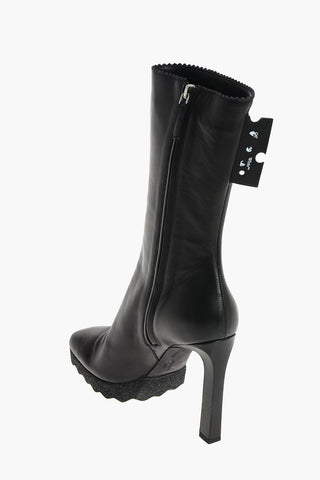 Platform SPONGE Boots with Zip and Rubber Sole