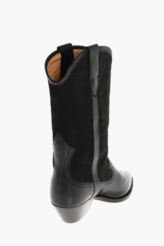 Leather and Suede DANDREA Western Booties