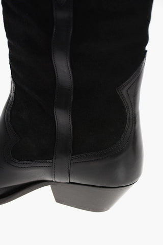 Leather and Suede DANDREA Western Booties