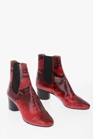 5cm snake print leather DANAE Chelsea boots