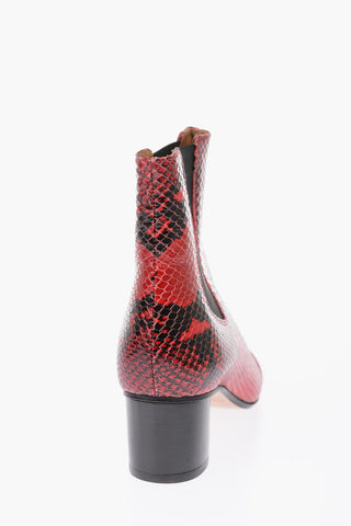 5cm snake print leather DANAE Chelsea boots