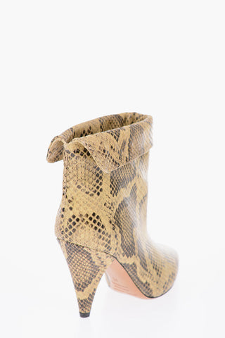 9cm snake print leather Ankle boots