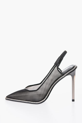 WINNIE HARLOW Slingback SAVLAMAR mesh con strass 11cm