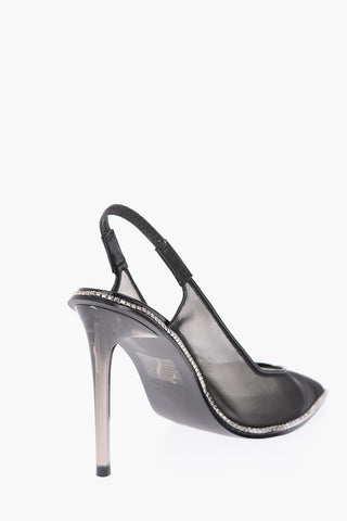 WINNIE HARLOW Slingback SAVLAMAR mesh con strass 11cm