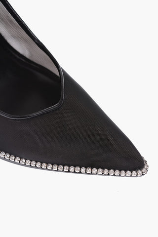 WINNIE HARLOW Slingback SAVLAMAR mesh con strass 11cm