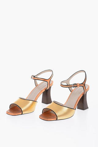 Sandali ankle-strap lamé 8cm