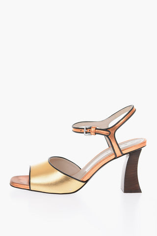 Sandali ankle-strap lamé 8cm