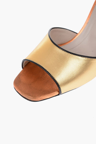 Sandali ankle-strap lamé 8cm