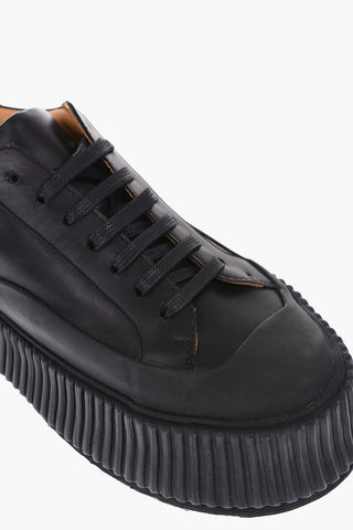 leather Platform sneakers