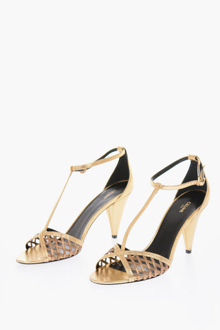10cm leather 85 T-strap sandals