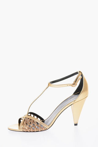 10cm leather 85 T-strap sandals