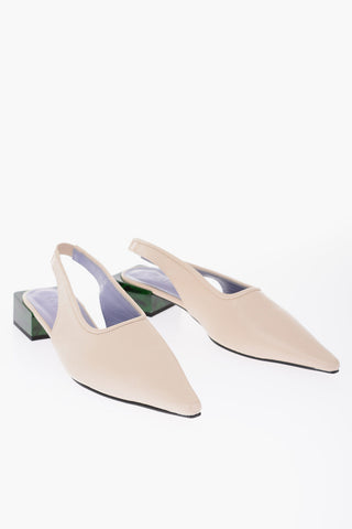 leather Slingback pumps