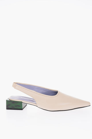 leather Slingback pumps