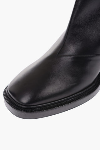 10cm leather Booties with side zip