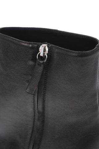 10cm leather Booties with side zip