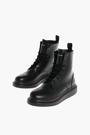 Lace Up HYBRID Combat Booties with Smooth Sole
