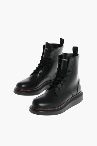 Lace Up HYBRID Combat Booties with Smooth Sole