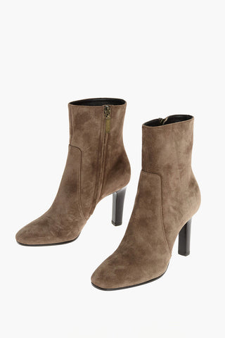 Zipped Suede Booties