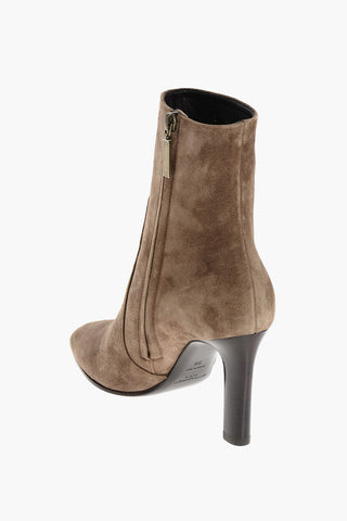 Zipped Suede Booties