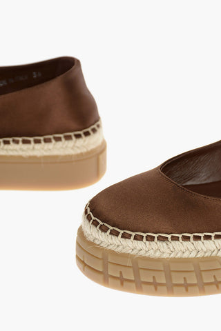 Ballerine Platform Mary-Jane in Raso con Bottone