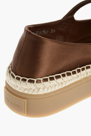 Ballerine Platform Mary-Jane in Raso con Bottone