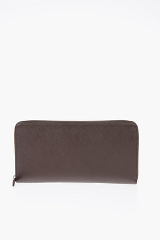 Saffiano Leather Wallet with zip closure