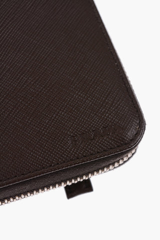 Saffiano Leather Wallet with zip closure