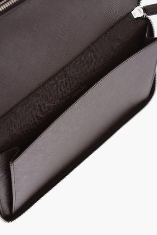 Saffiano Leather Wallet with zip closure