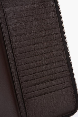Saffiano Leather Wallet with zip closure