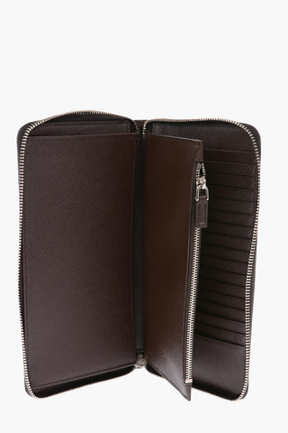 Saffiano Leather Wallet with zip closure