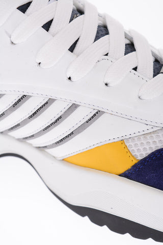 mesh and leather sneakers