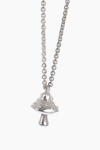 Collana in argento con pendente fungo
