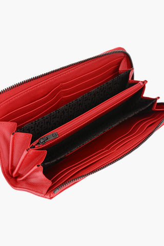 Portafoglio in pelle con chiusura zip