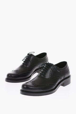 leather Spectator Oxford brogues
