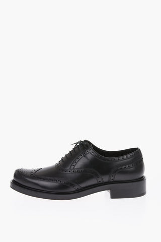 leather Spectator Oxford brogues