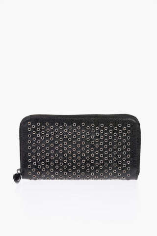 leather studded wallet