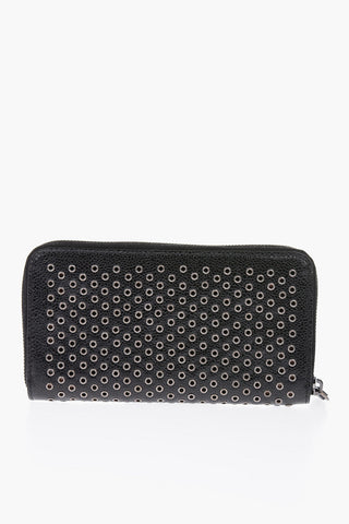 leather studded wallet