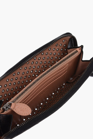 leather studded wallet