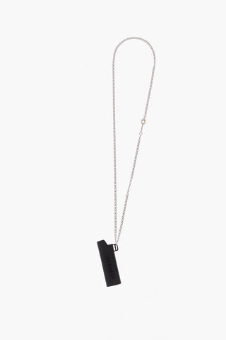 Collana in metallo con pendente porta accendino