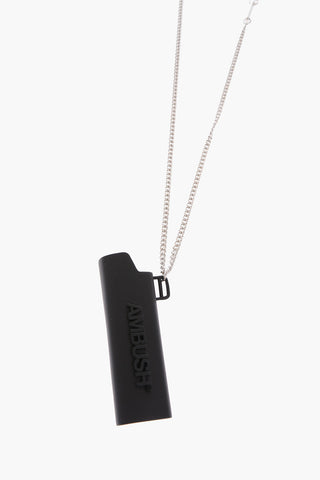 Collana in metallo con pendente porta accendino