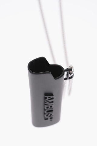 Collana in metallo con pendente porta accendino