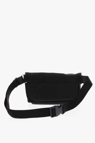 fabric dreamers printed belt bag with leather trimmings