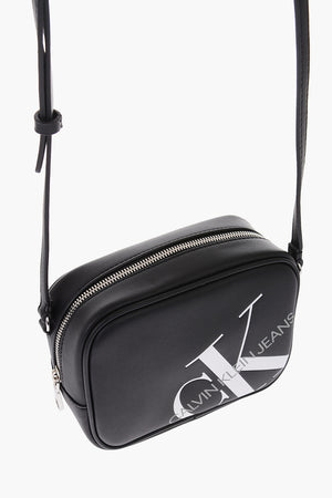 JEANS eco leather camera bag with adjustable shoulder strap