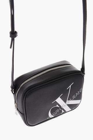 JEANS eco leather camera bag with adjustable shoulder strap